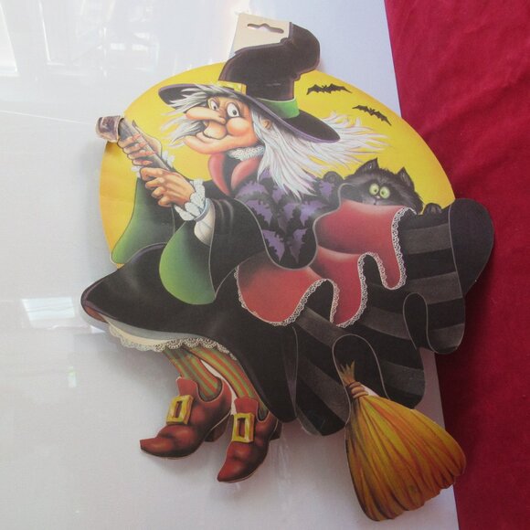 😱 4 Halloween Posters, Vintage, Witches, Skeleton, Ghost, Pumpkin, Caldron 👻 - Picture 4 of 13